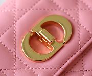 Dior Miss Caro Mini Bag Pink Macrocannage Lambskin Size 19 x 13 x 5.5 cm - 5