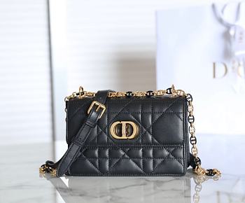 Dior Miss Caro Mini Bag Black Macrocannage Lambskin Size 19 x 13 x 5.5 cm