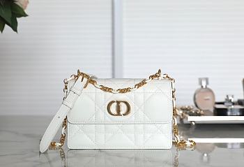Dior Miss Caro Mini Bag White Macrocannage Lambskin Size 19 x 13 x 5.5 cm