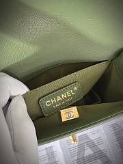 Chanel Boy Bag Dark Green Gold Hardware Size 12x20x7cm - 4