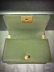 Chanel Boy Bag Dark Green Gold Hardware Size 12x20x7cm - 2