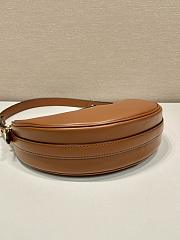 Prada Arqué Leather Shoulder Bag Cognac Size 22.5x18.5x6.5cm - 3