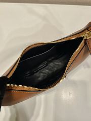 Prada Arqué Leather Shoulder Bag Cognac Size 22.5x18.5x6.5cm - 4