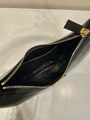 Prada Arqué Leather Shoulder Bag Black Size 22.5x18.5x6.5cm - 2