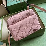 Gucci Ophidia Mini GG Shoulder Bag Pink Canvas Size 14x 19x 12cm - 4