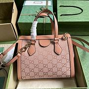 Gucci Ophidia GG Small Tote Bag Pink Size 24x 20.5x 10.5cm - 5