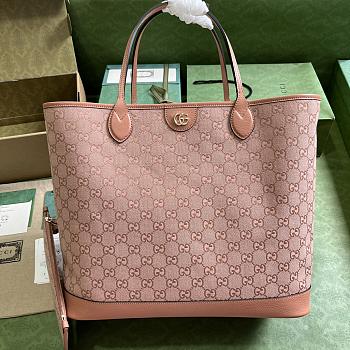 Gucci Ophidia GG Large Tote Bag Pink 741424 Size 40x 33x 19cm