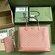 Gucci Ophidia GG Large Tote Bag Pink 741424 Size 40x 33x 19cm - 5
