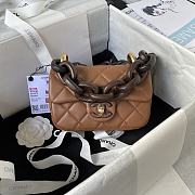 Chanel Mini Flap Bag Lambskin & Wenge Wood Brown AS4165 Size 11 × 18 × 7 cm - 1