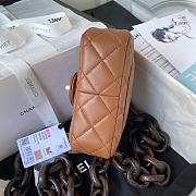 Chanel Mini Flap Bag Lambskin & Wenge Wood Brown AS4165 Size 11 × 18 × 7 cm - 3