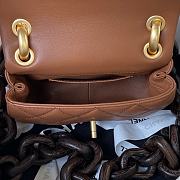 Chanel Mini Flap Bag Lambskin & Wenge Wood Brown AS4165 Size 11 × 18 × 7 cm - 2