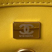 Chanel Mini Flap Bag Lambskin & Wenge Wood Yellow AS4165 Size 11 × 18 × 7 cm - 4