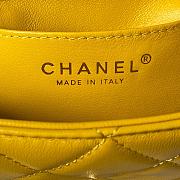 Chanel Mini Flap Bag Lambskin & Wenge Wood Yellow AS4165 Size 11 × 18 × 7 cm - 2