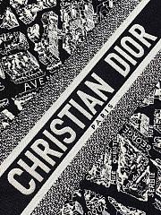 Dior Large Book Tote Black and White Plan de Paris Embroidery Size 42 x 35 x 18.5 cm - 2