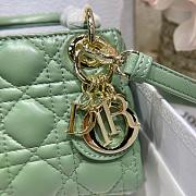 Dior Lady Micro Bag Ethereal Green Cannage Lambskin Size 12 x 10.2 x 5 cm - 4