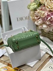 Dior Lady Micro Bag Ethereal Green Cannage Lambskin Size 12 x 10.2 x 5 cm - 3