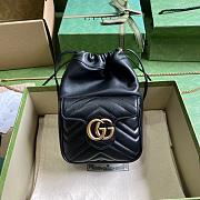 Gucci GG Marmont Mini Bucket Bag Black Size 14.5x20.0x7.5cm - 1