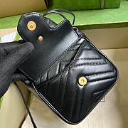 Gucci GG Marmont Mini Bucket Bag Black Size 14.5x20.0x7.5cm - 3