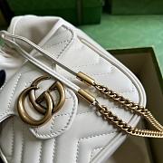 Gucci GG Marmont Mini Bucket Bag White Size 14.5x20.0x7.5cm - 3