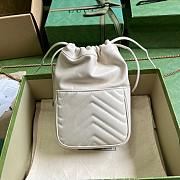 Gucci GG Marmont Mini Bucket Bag White Size 14.5x20.0x7.5cm - 2