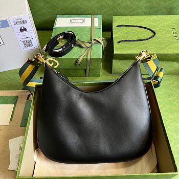 Gucci Attache Medium Shoulder Bag Black Size 35x32x6cm