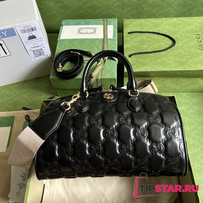 Gucci GG Matelassé Medium Bag Black Size 31x19x22cm - 1