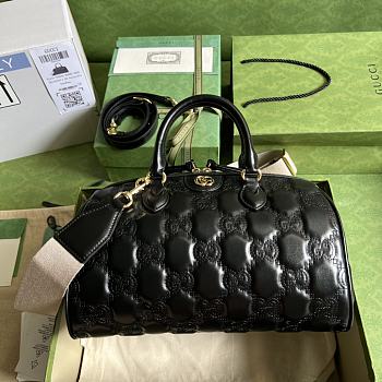 Gucci GG Matelassé Medium Bag Black Size 31x19x22cm