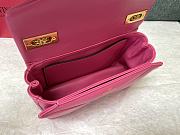 Valentino One Stud Nappa Bag With Chain Pink Size 19*14*11cm - 3