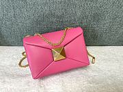 Valentino One Stud Nappa Bag With Chain Pink Size 19*14*11cm - 5