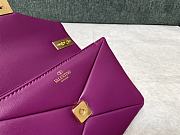 Valentino One Stud Nappa Bag With Chain Purple Size 19*14*11cm - 4