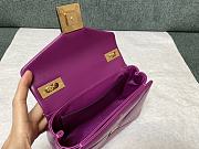 Valentino One Stud Nappa Bag With Chain Purple Size 19*14*11cm - 3