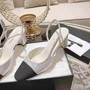 Chanel Slingbacks G31318 Silver & Black 6.5 cm - 5