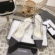 Chanel Slingbacks G31318 Silver & Black 6.5 cm - 2