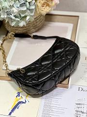 Dior CD Lounge Bag Black Supple Macrocannage Lambskin Size 26 x 15 x 5.5 cm - 4