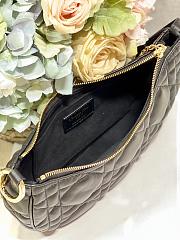 Dior CD Lounge Bag Black Supple Macrocannage Lambskin Size 26 x 15 x 5.5 cm - 3