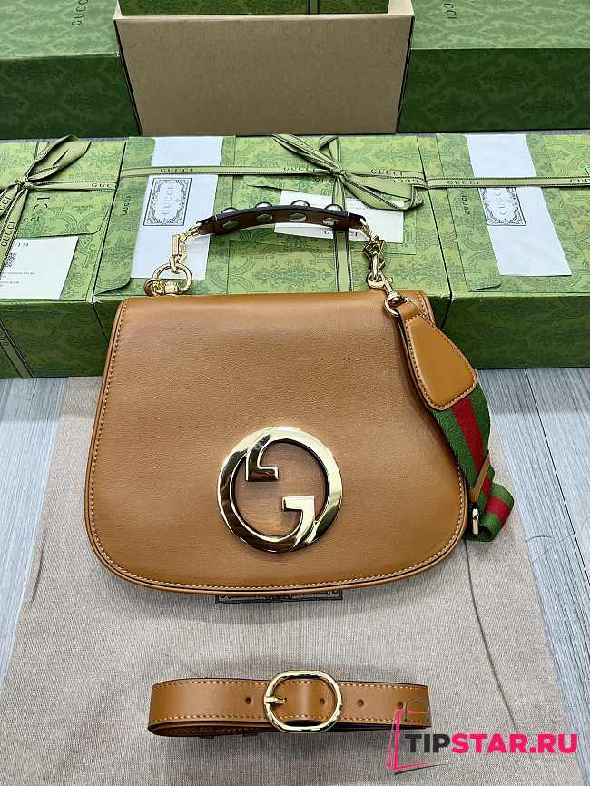 Gucci Blondie Top Handle Bag Brown 721172 Size 29*22*7cm - 1