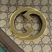 Gucci Blondie Top Handle Bag Beige And Ebony 721172 Size 29*22*7cm - 5