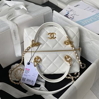 Chanel Bag With Top Handle  AS4201 White Size 17X21X5.5cm