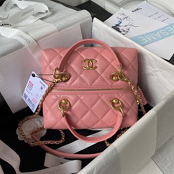 Chanel Bag With Top Handle AS4201 Pink Size 17X21X5.5cm