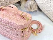 Small Diortravel Vanity Case Pink Cannage Lambskin Size 18.5 x 13 x 10.5 cm - 5