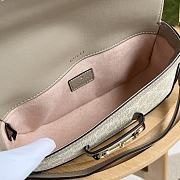 Gucci Horsebit 1955 Shoulder Bag Beige And White GG Size 24*13*5cm - 2