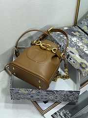 Dior Small C'est Dior Bag Golden Saddle CD-Embossed Calfskin Size 17 x 7 x 18 cm - 5