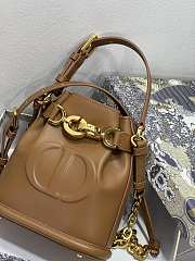 Dior Small C'est Dior Bag Golden Saddle CD-Embossed Calfskin Size 17 x 7 x 18 cm - 3