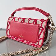 Valentino Small Locò Toile Iconographe Shoulder Bag Beige & Red Size 20x11x5 cm - 3