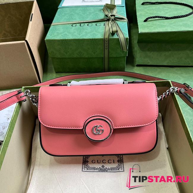 Gucci Petite GG Mini Shoulder Bag Pink Size 21x10x5cm - 1