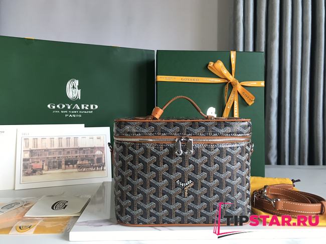 Goyard Muse Vanity Case Black & Tan Size 20*14*16cm - 1