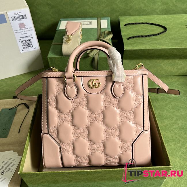 Gucci GG Matelassé Tote Light Pink 728309 Size 23x22x10 cm - 1