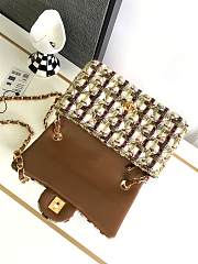 Chanel Classic Handbag Wool Tweed & Gold-Tone Metal A01112 Size 15.5 × 25.5 × 6.5 cm - 2