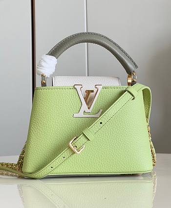 Louis Vuitton M22916 Capucines Mini Green Size 21 x 14 x 8 cm