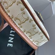 Celine Mini Besace In Triomphe Canvas And Calfskin White Size 15 X 11 X 4 CM - 5